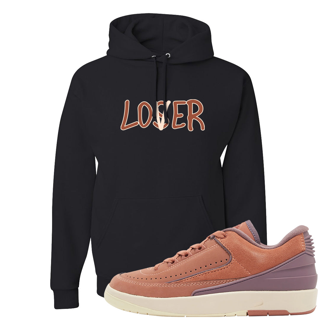 Sky Orange Low 2s Hoodie | Lover, Black