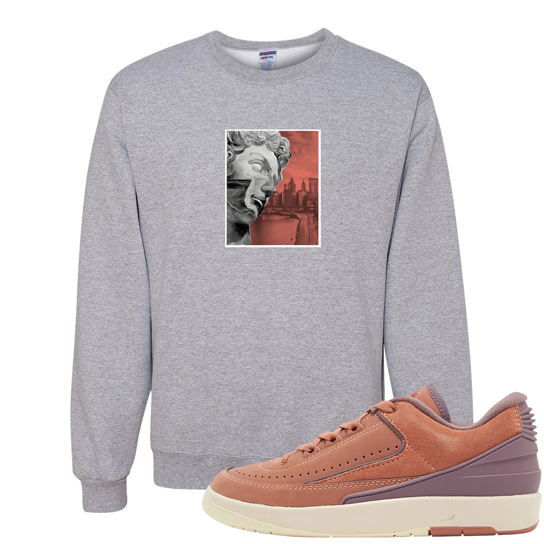 Sky Orange Low 2s Crewneck Sweatshirt | Miguel, Ash