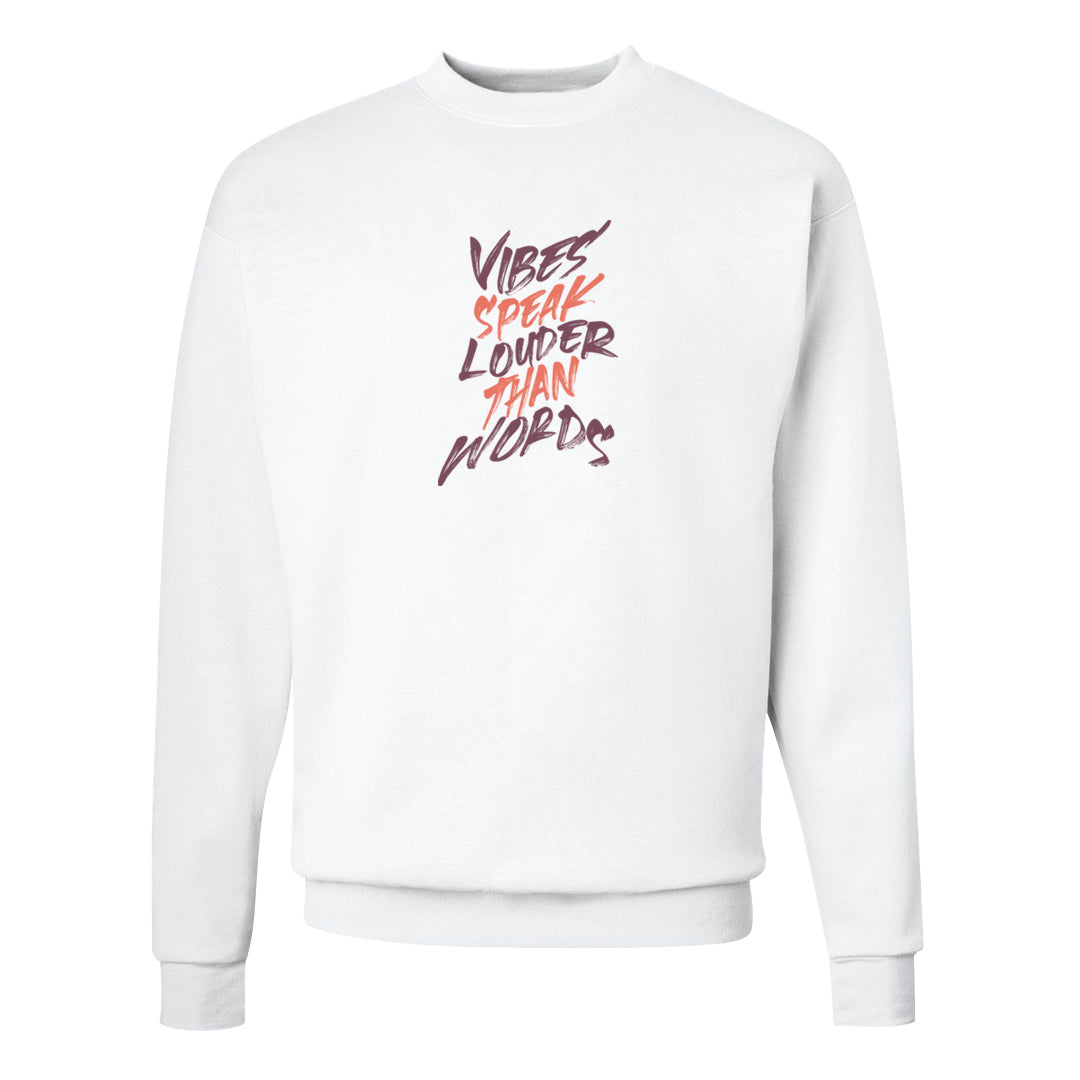 Sky Orange Low 2s Crewneck Sweatshirt | Vibes Speak Louder Than Words, White