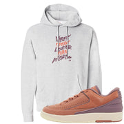 Sky Orange Low 2s Hoodie | Vibes Speak Louder Than Words, Ash