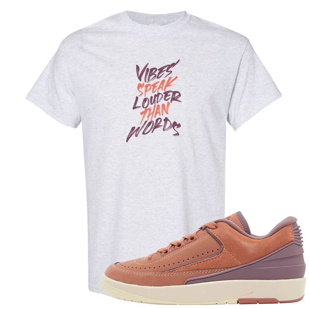 Sky Orange Low 2s T Shirt | Vibes Speak Louder Than Words, Ash