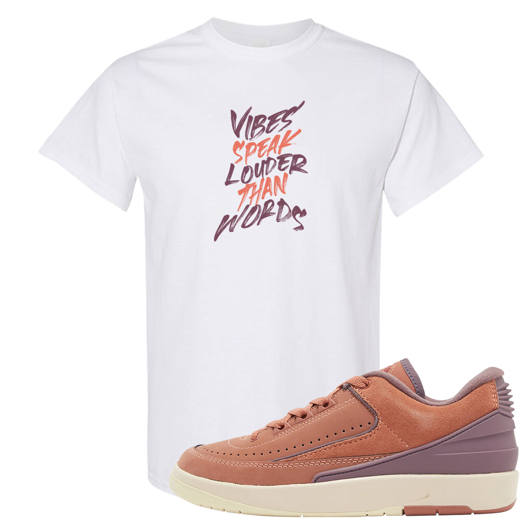 Sky Orange Low 2s T Shirt | Vibes Speak Louder Than Words, White