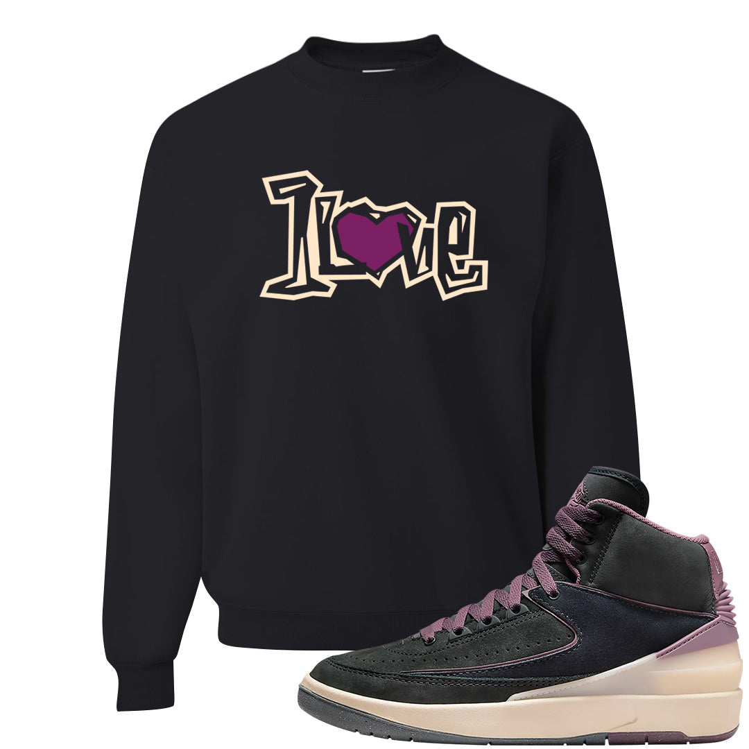 Off Noir 2s Crewneck Sweatshirt | 1 Love, Black