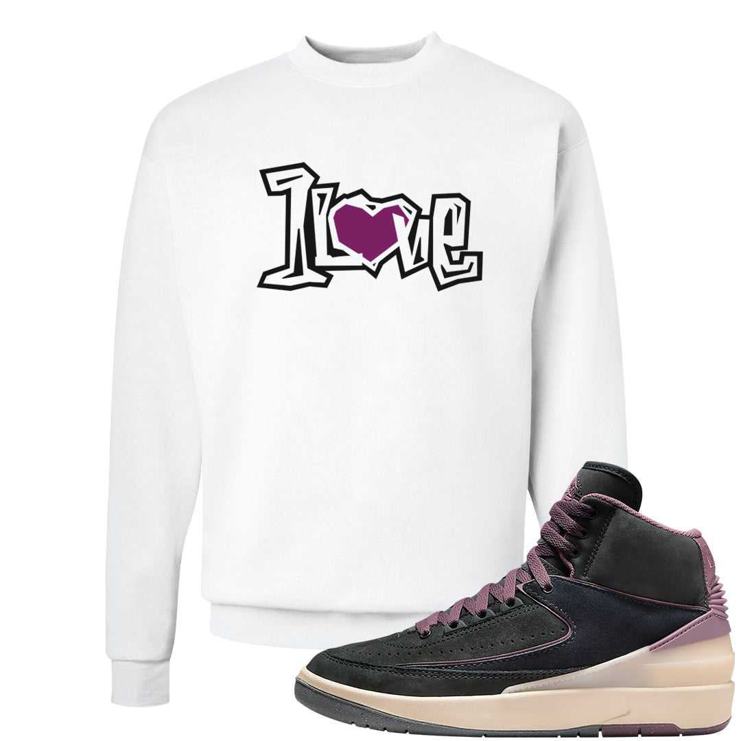 Off Noir 2s Crewneck Sweatshirt | 1 Love, White