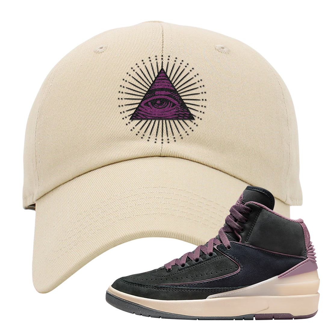 Off Noir 2s Dad Hat | All Seeing Eye, Ivory