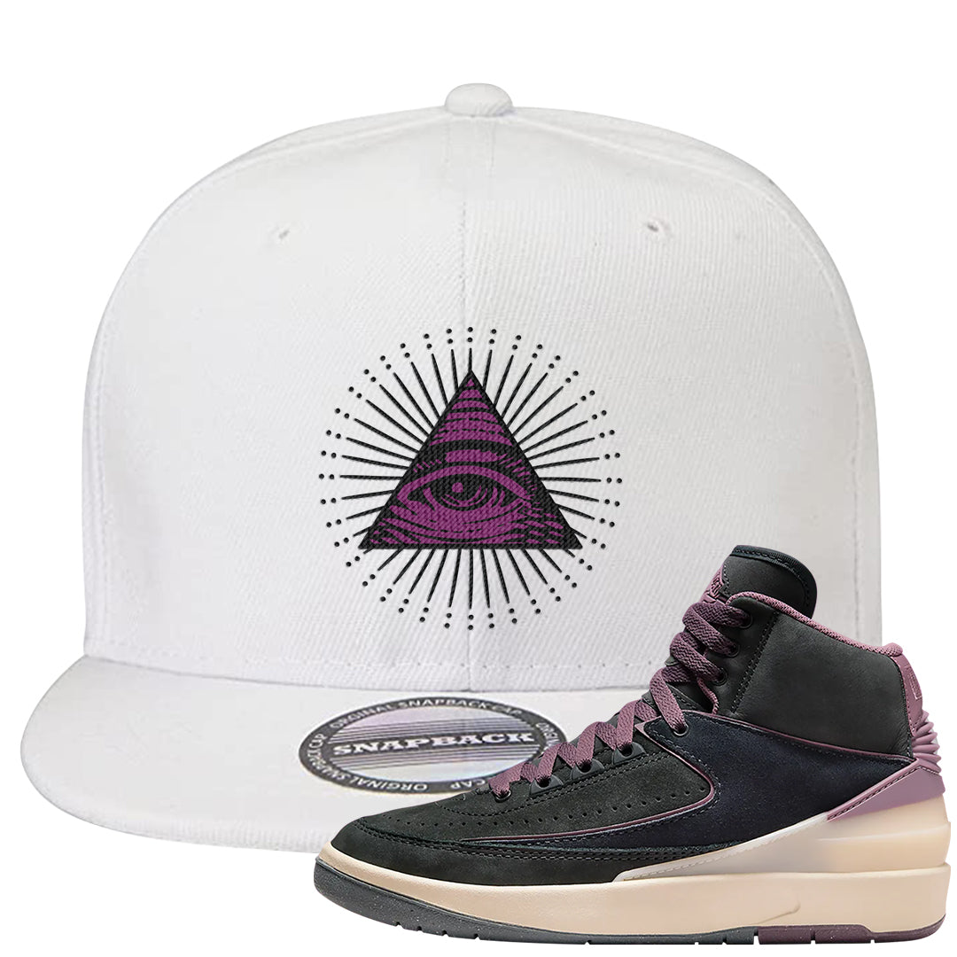 Off Noir 2s Snapback Hat | All Seeing Eye, White