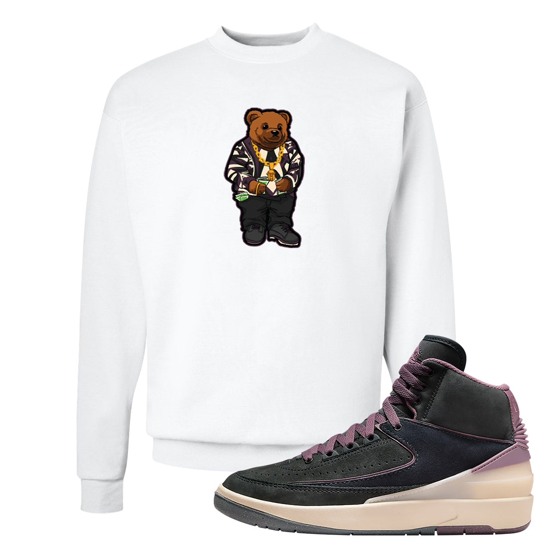 Off Noir 2s Crewneck Sweatshirt | Sweater Bear, White