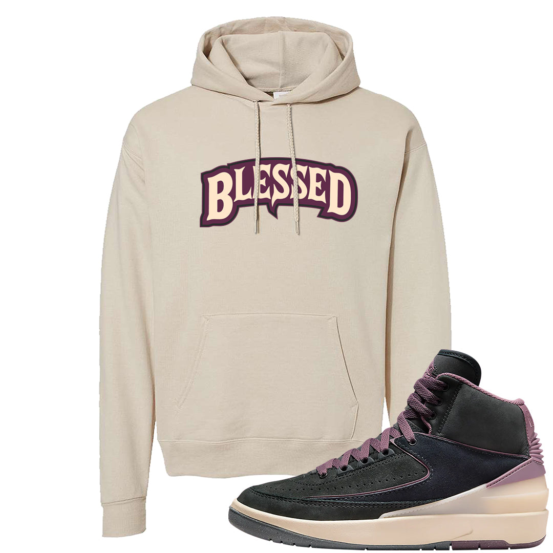 Off Noir 2s Hoodie | Blessed Arch, Sand