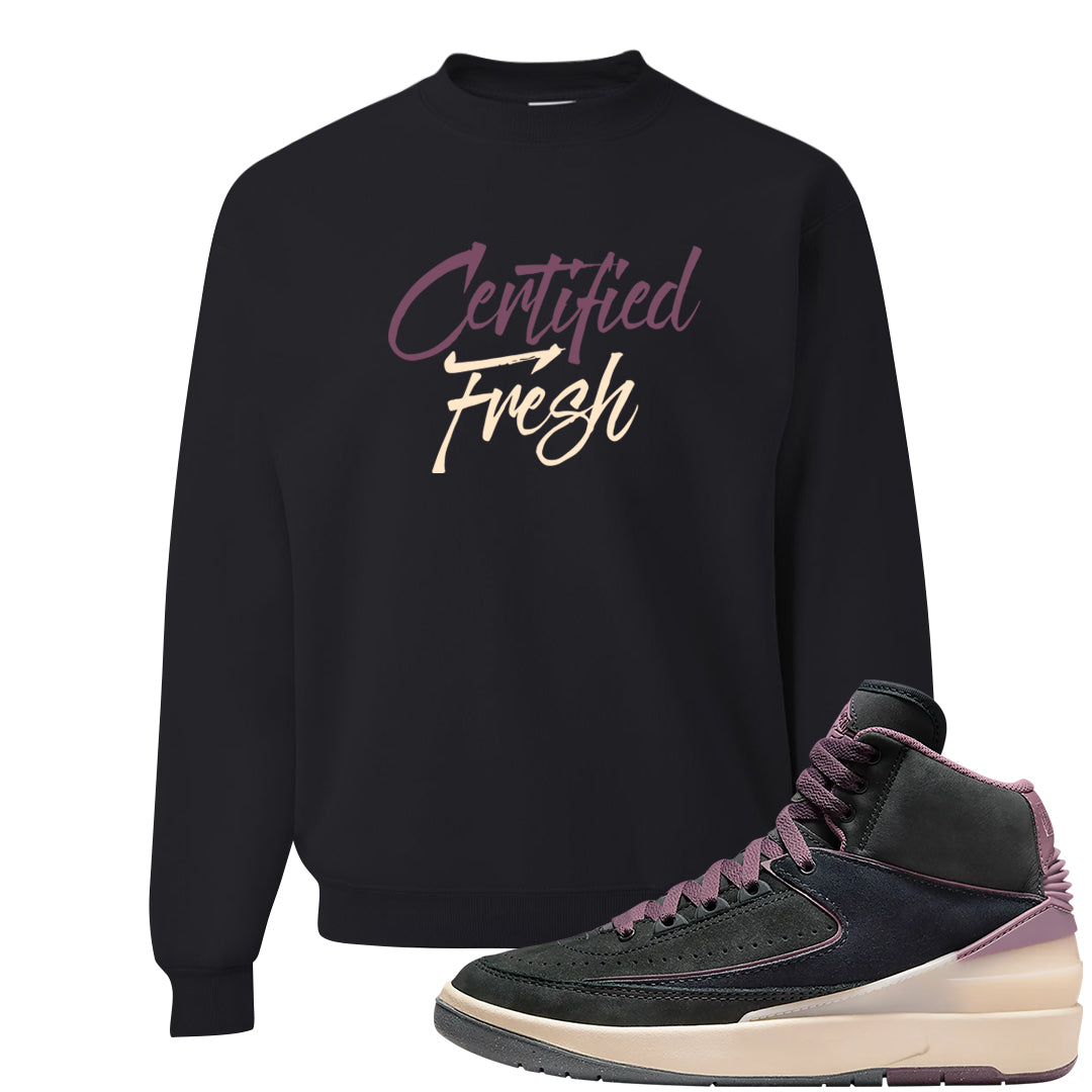 Off Noir 2s Crewneck Sweatshirt | Certified Fresh, Black