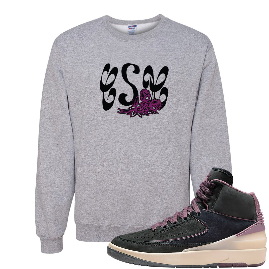 Off Noir 2s Crewneck Sweatshirt | Certified Sneakerhead, Ash