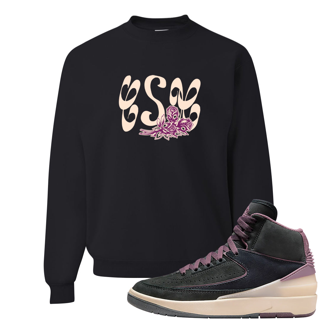Off Noir 2s Crewneck Sweatshirt | Certified Sneakerhead, Black