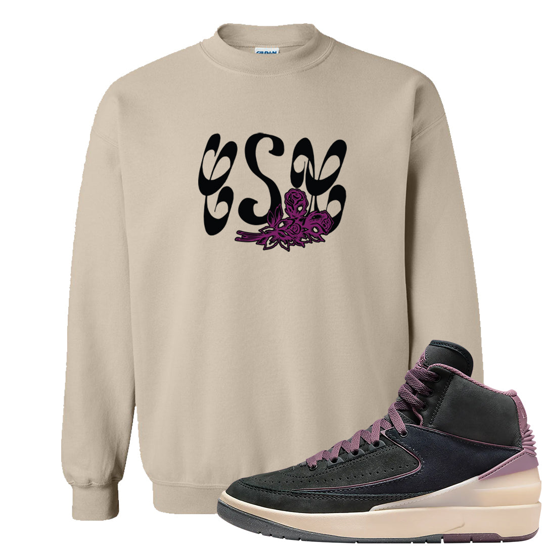 Off Noir 2s Crewneck Sweatshirt | Certified Sneakerhead, Sand