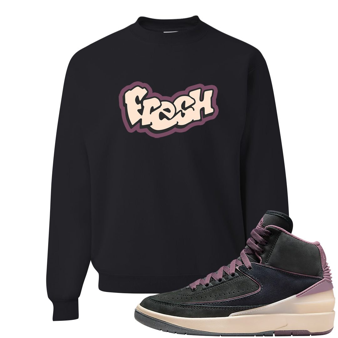 Off Noir 2s Crewneck Sweatshirt | Fresh, Black