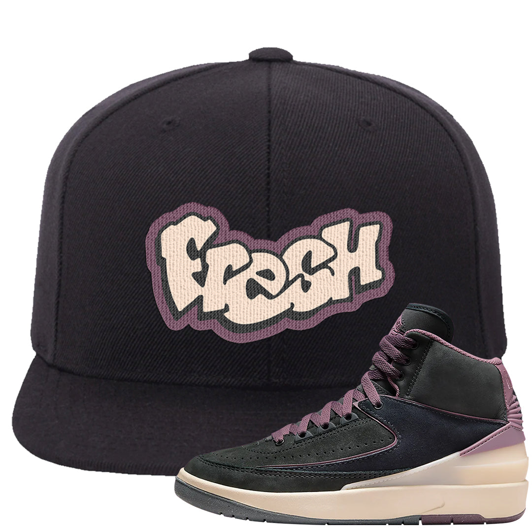 Off Noir 2s Snapback Hat | Fresh, Black