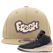 Off Noir 2s Snapback Hat | Fresh, Khaki