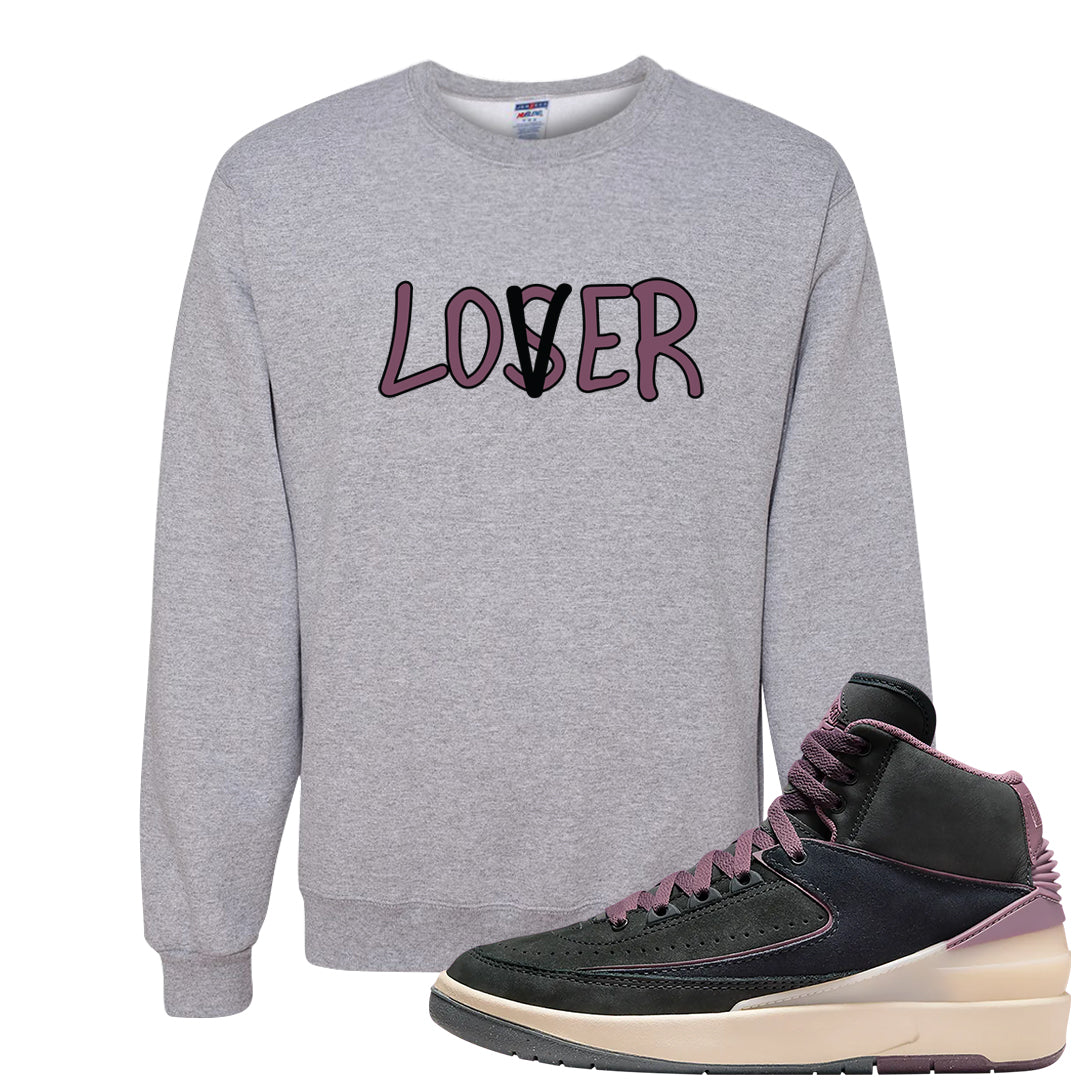 Off Noir 2s Crewneck Sweatshirt | Lover, Ash