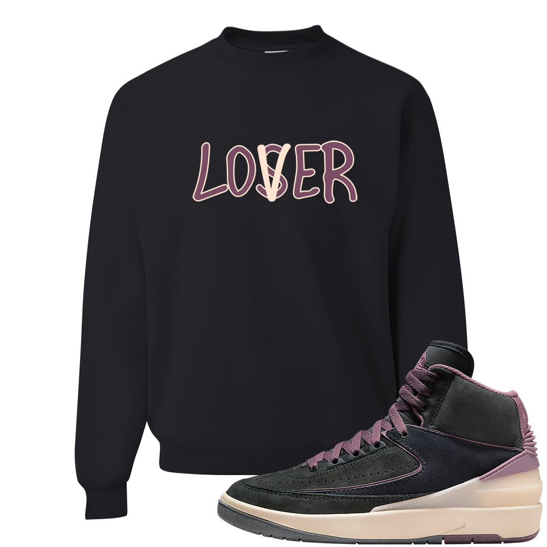 Off Noir 2s Crewneck Sweatshirt | Lover, Black