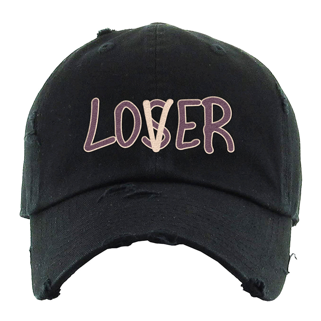 Off Noir 2s Distressed Dad Hat | Lover, Black