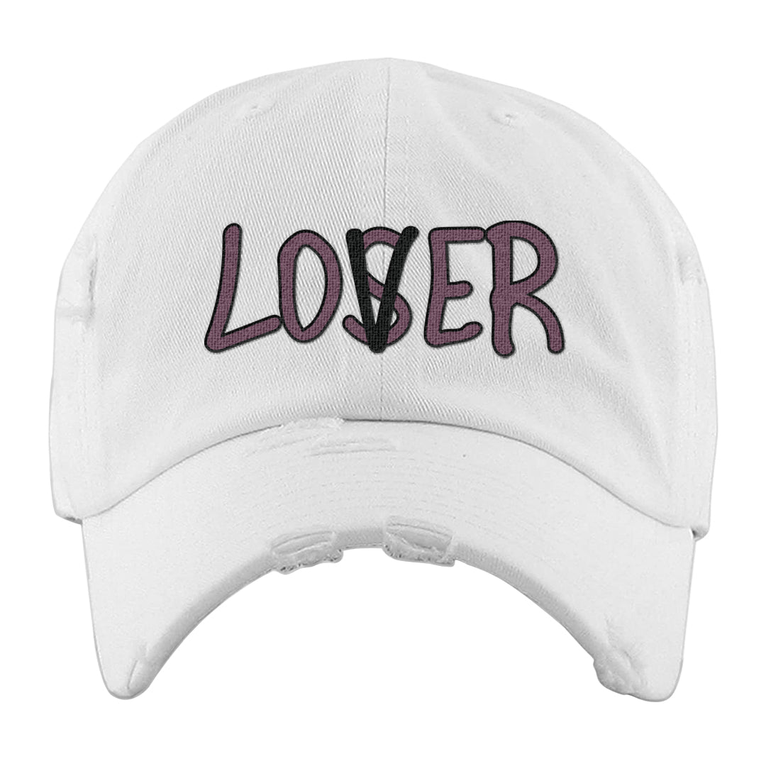 Off Noir 2s Distressed Dad Hat | Lover, White