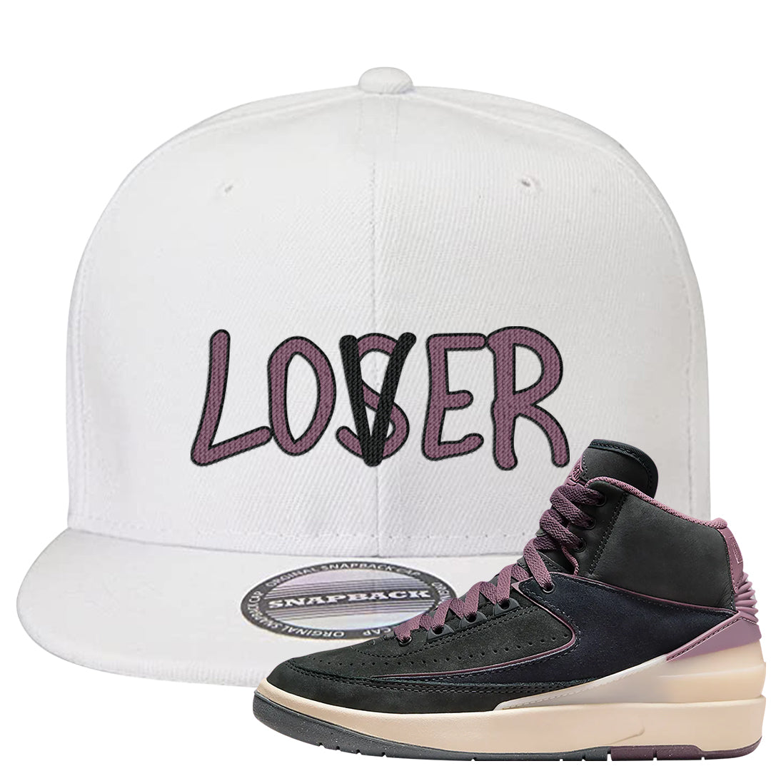 Off Noir 2s Snapback Hat | Lover, White