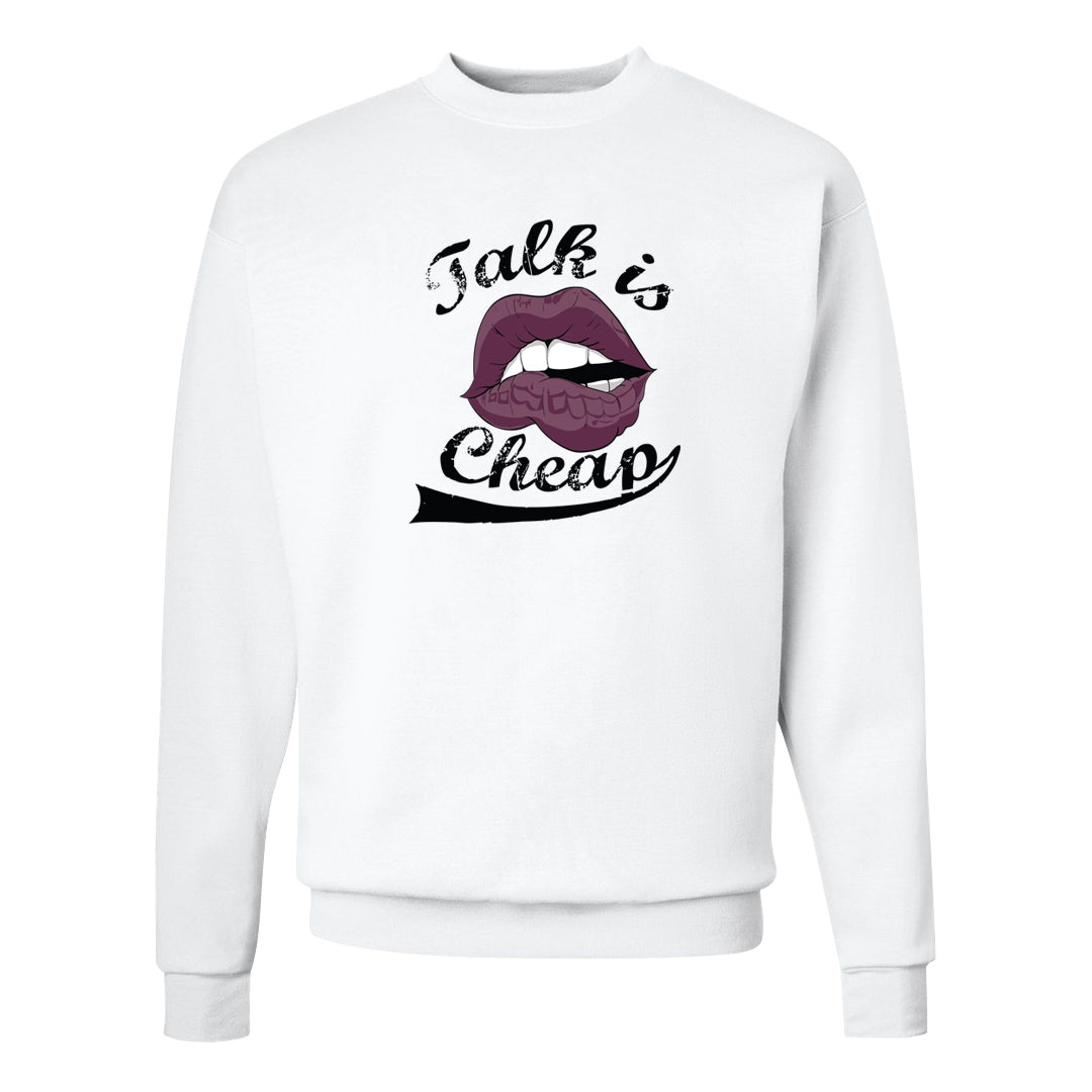 Off Noir 2s Crewneck Sweatshirt | Talk Lips, White