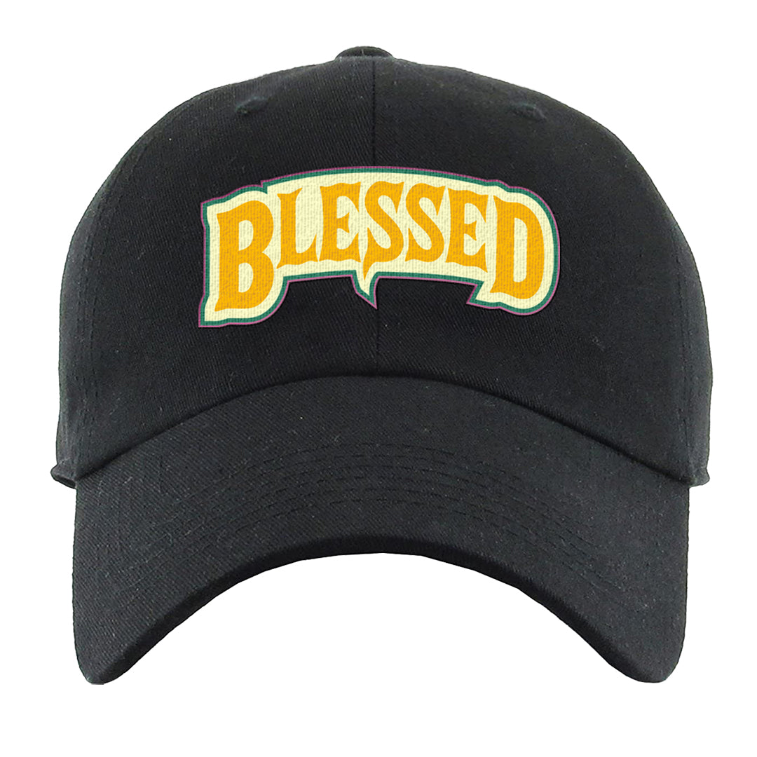 EYBL Low 37s Dad Hat | Blessed Arch, Black