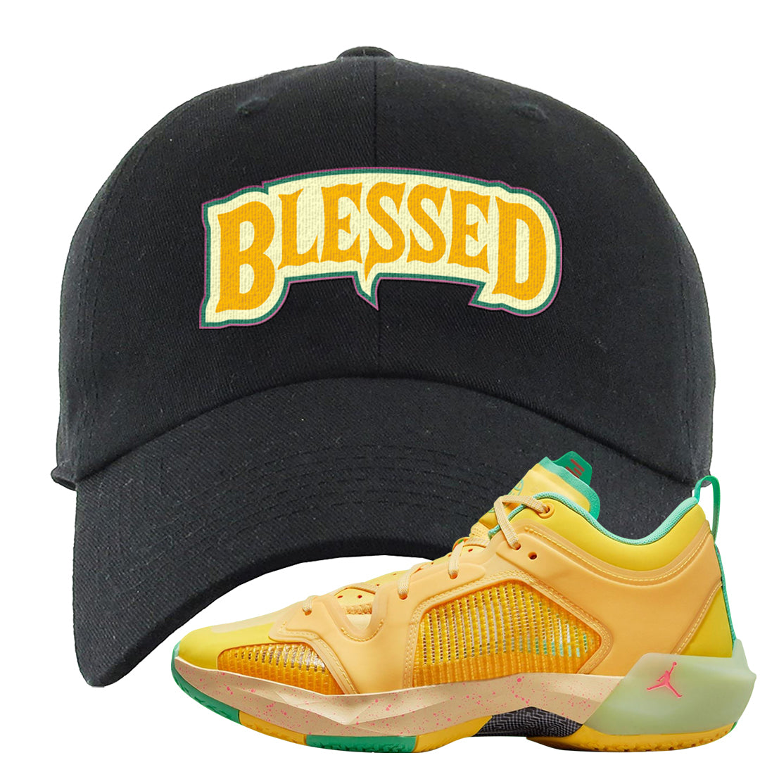 EYBL Low 37s Dad Hat | Blessed Arch, Black