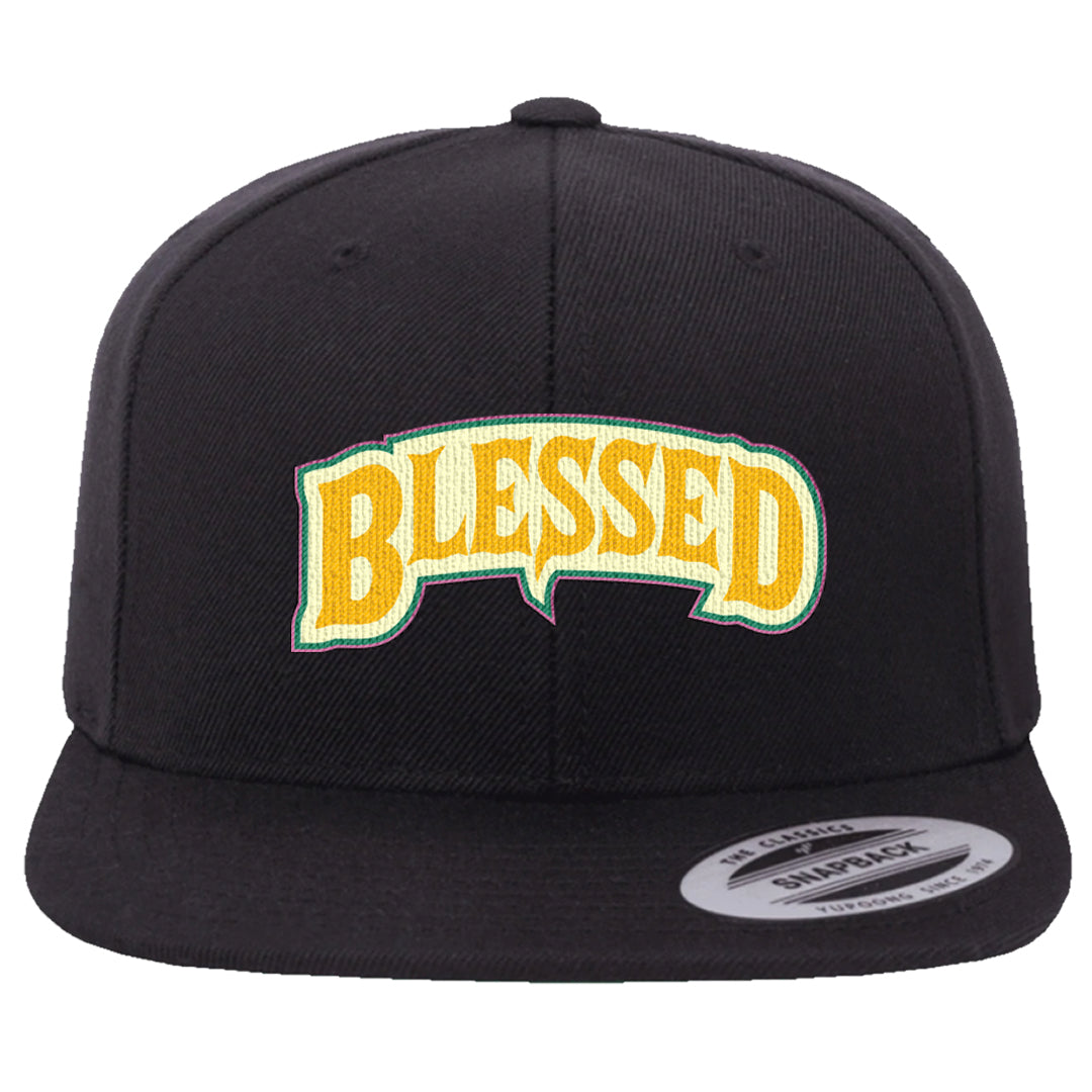 EYBL Low 37s Snapback Hat | Blessed Arch, Black