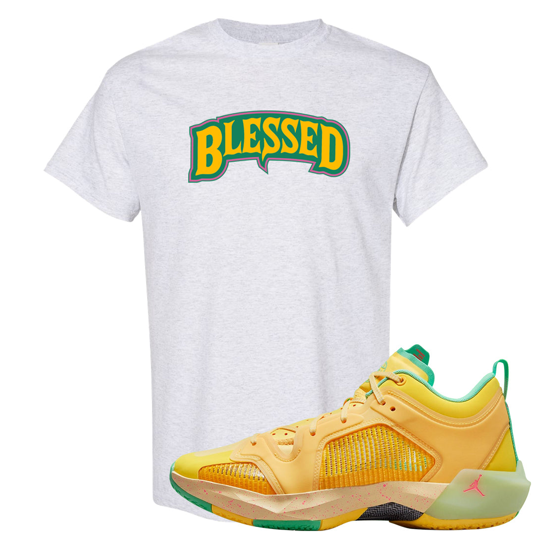 EYBL Low 37s T Shirt | Blessed Arch, Ash