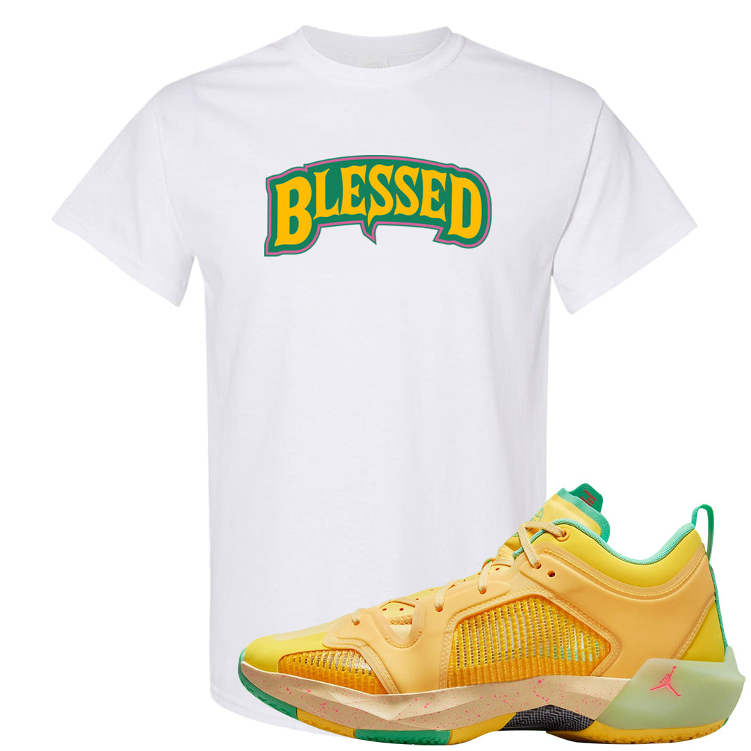 EYBL Low 37s T Shirt | Blessed Arch, White