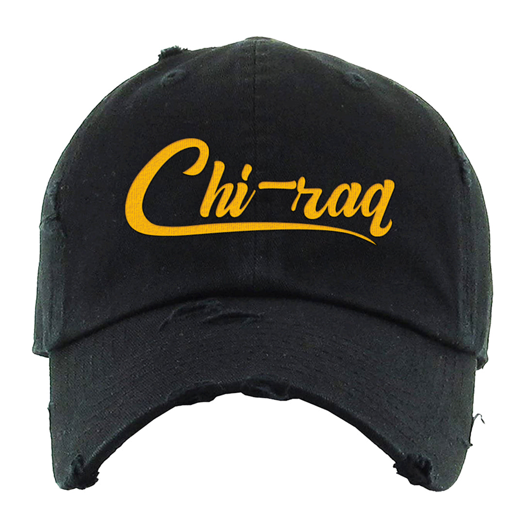 EYBL Low 37s Distressed Dad Hat | Chiraq, Black