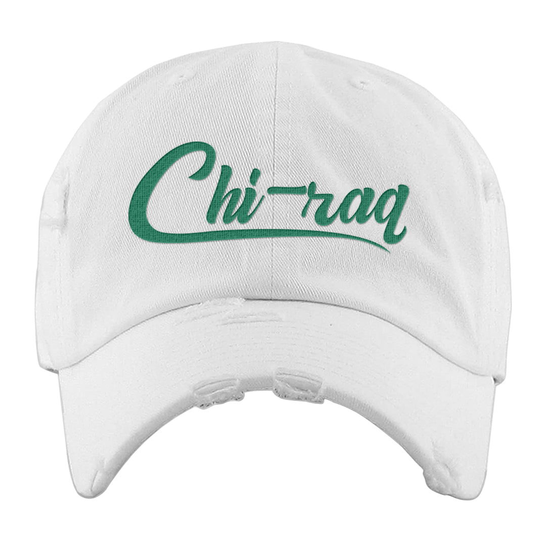 EYBL Low 37s Distressed Dad Hat | Chiraq, White