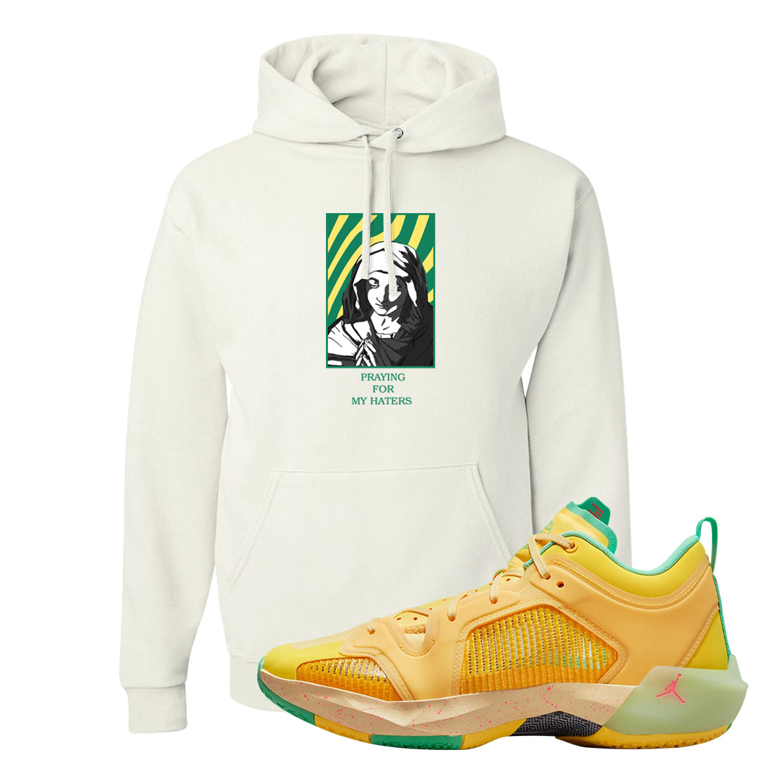EYBL Low 37s Hoodie | God Told Me, White