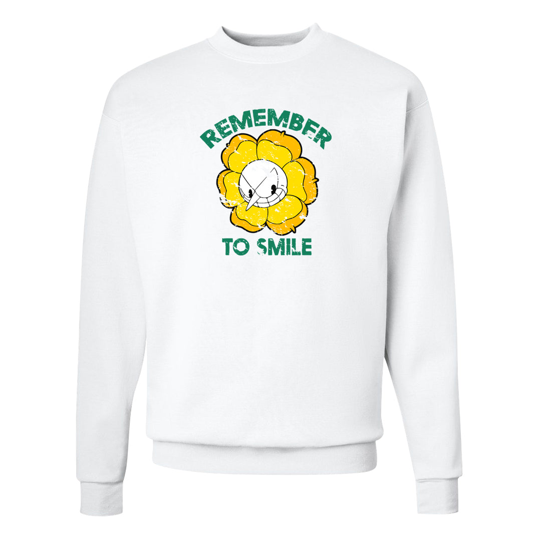EYBL Low 37s Crewneck Sweatshirt | Remember To Smile, White