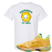 EYBL Low 37s T Shirt | Remember To Smile, White