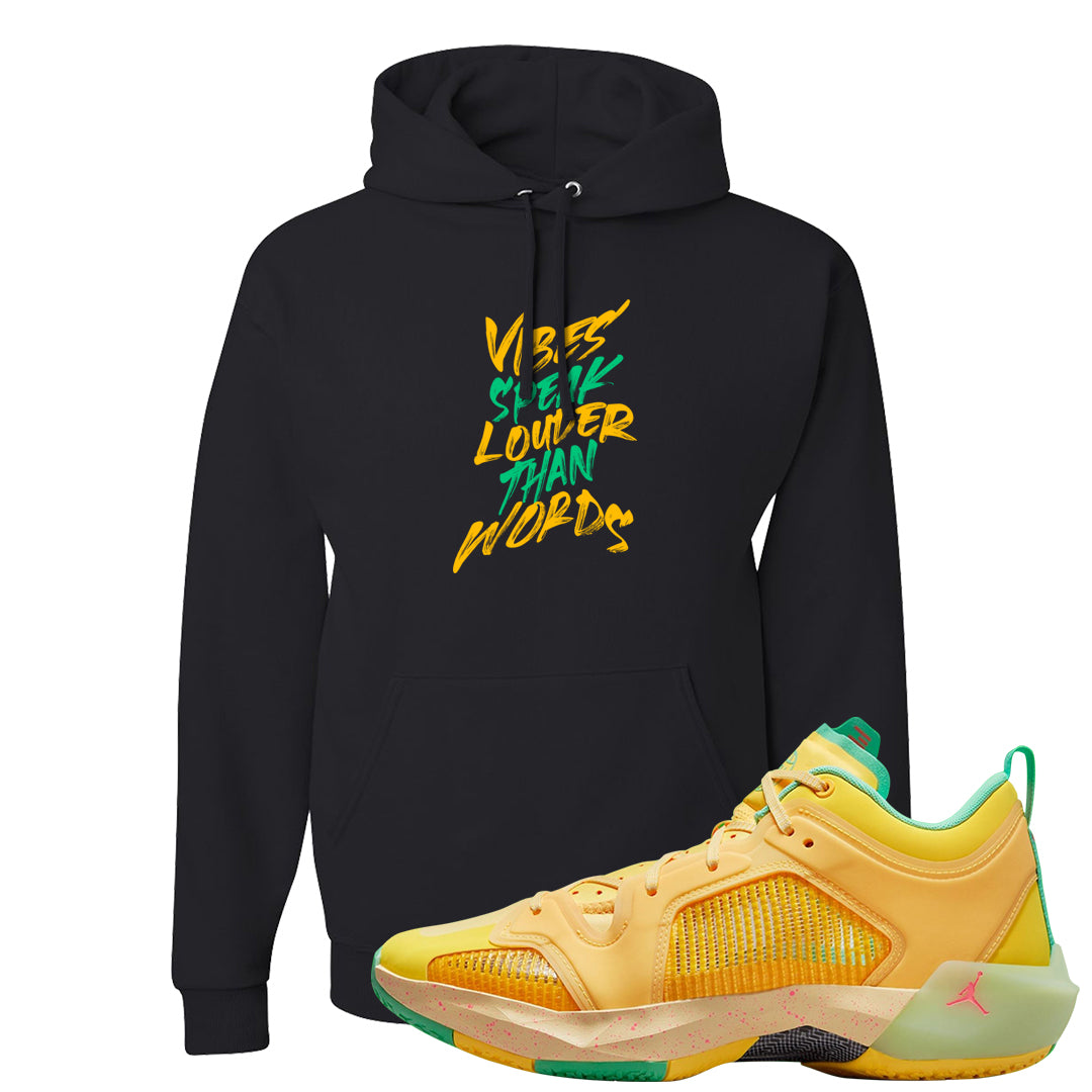 EYBL Low 37s Hoodie | Vibes Speak Louder Than Words, Black