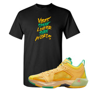 EYBL Low 37s T Shirt | Vibes Speak Louder Than Words, Black