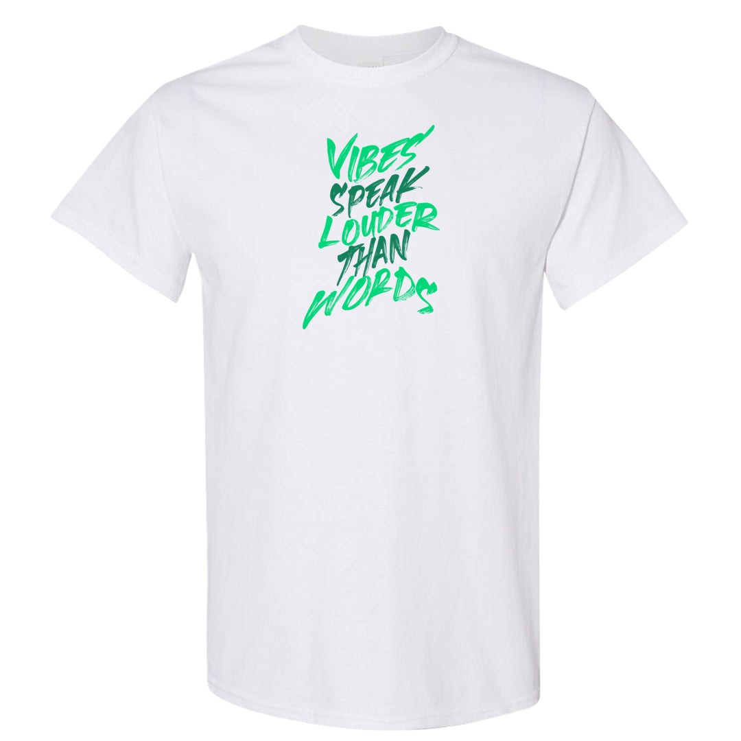 EYBL Low 37s T Shirt | Vibes Speak Louder Than Words, White