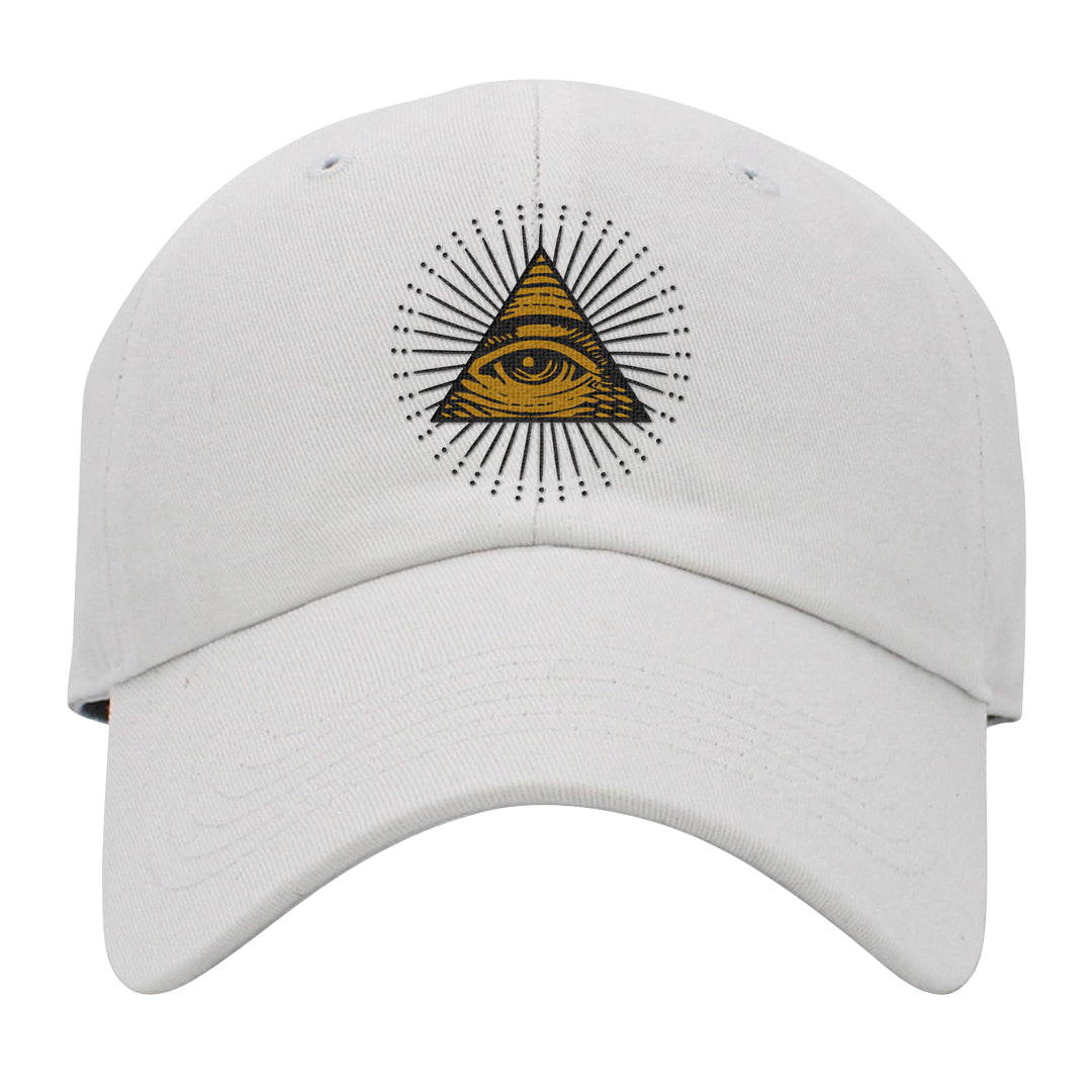 Colorless 38s Dad Hat | All Seeing Eye, White