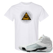 Colorless 38s T Shirt | All Seeing Eye, White