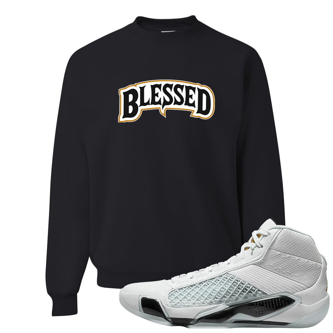 Colorless 38s Crewneck Sweatshirt | Blessed Arch, Black