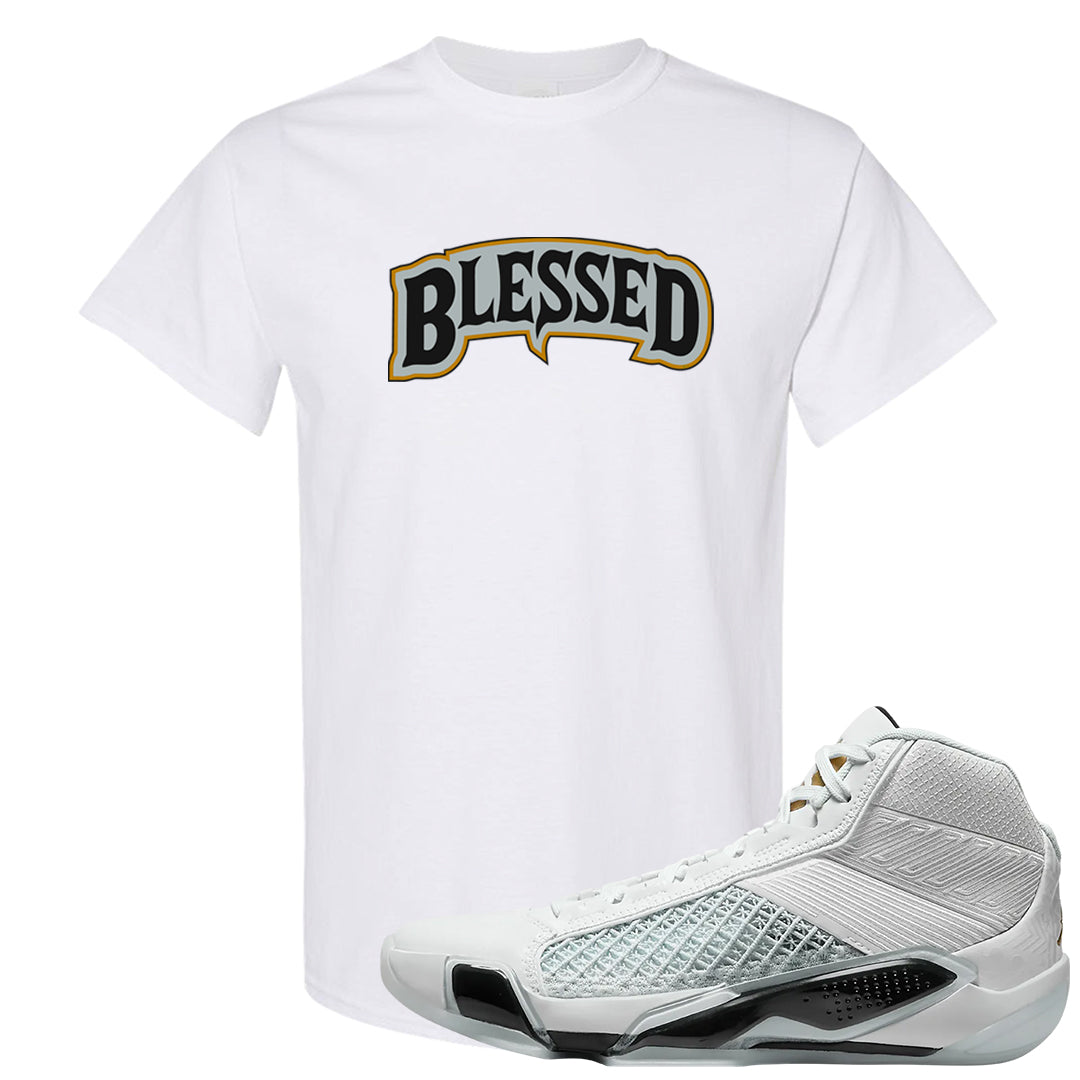 Colorless 38s T Shirt | Blessed Arch, White