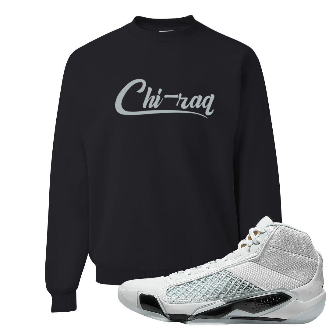 Colorless 38s Crewneck Sweatshirt | Chiraq, Black
