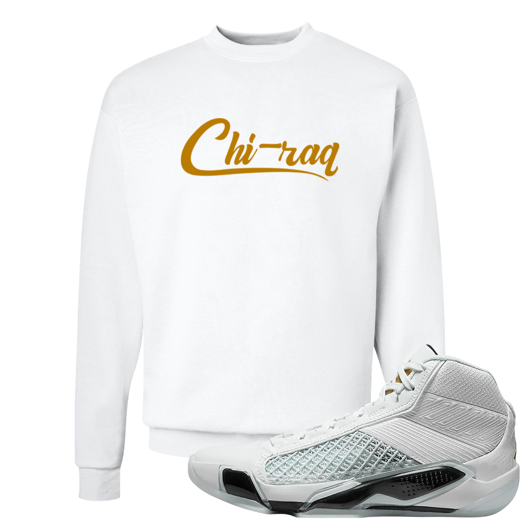 Colorless 38s Crewneck Sweatshirt | Chiraq, White