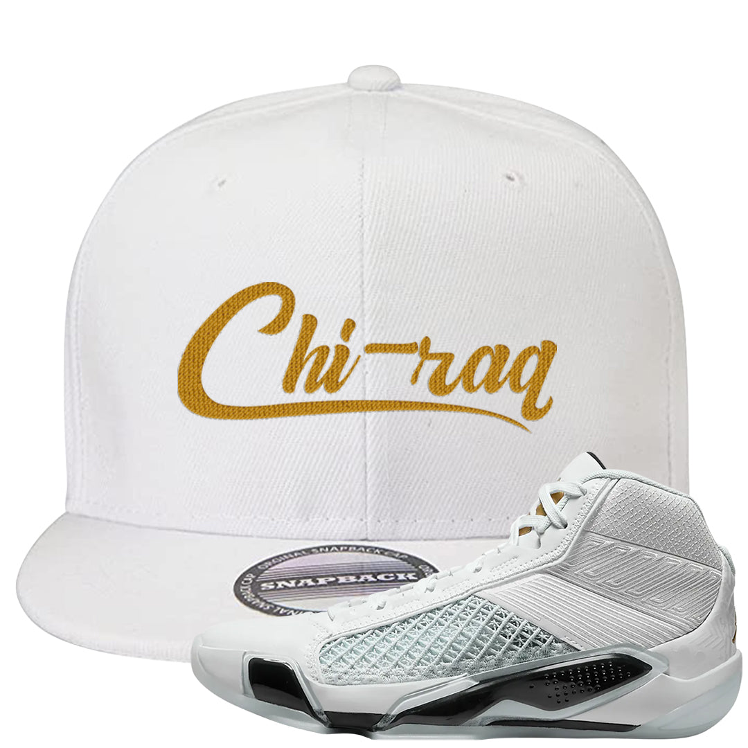 Colorless 38s Snapback Hat | Chiraq, White