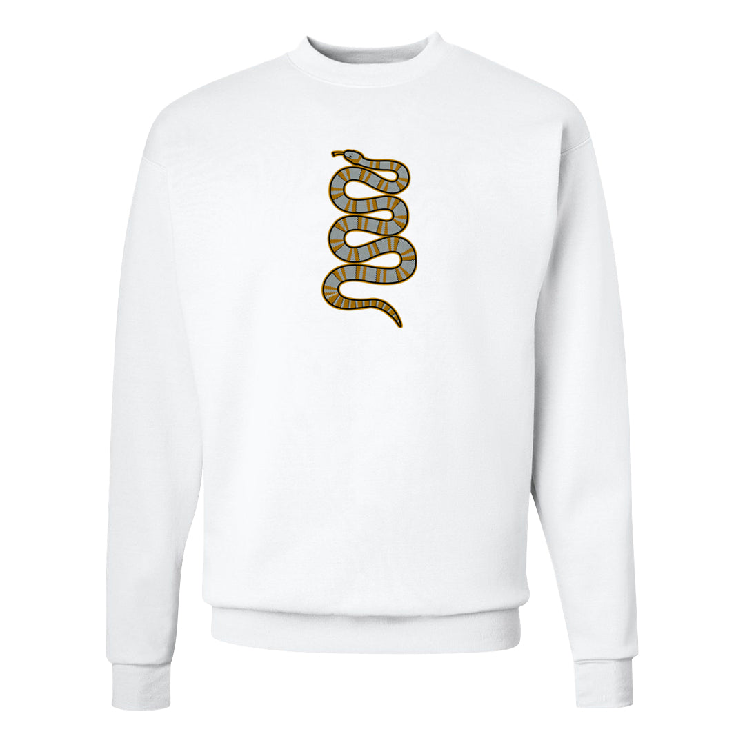 Colorless 38s Crewneck Sweatshirt | Coiled Snake, White