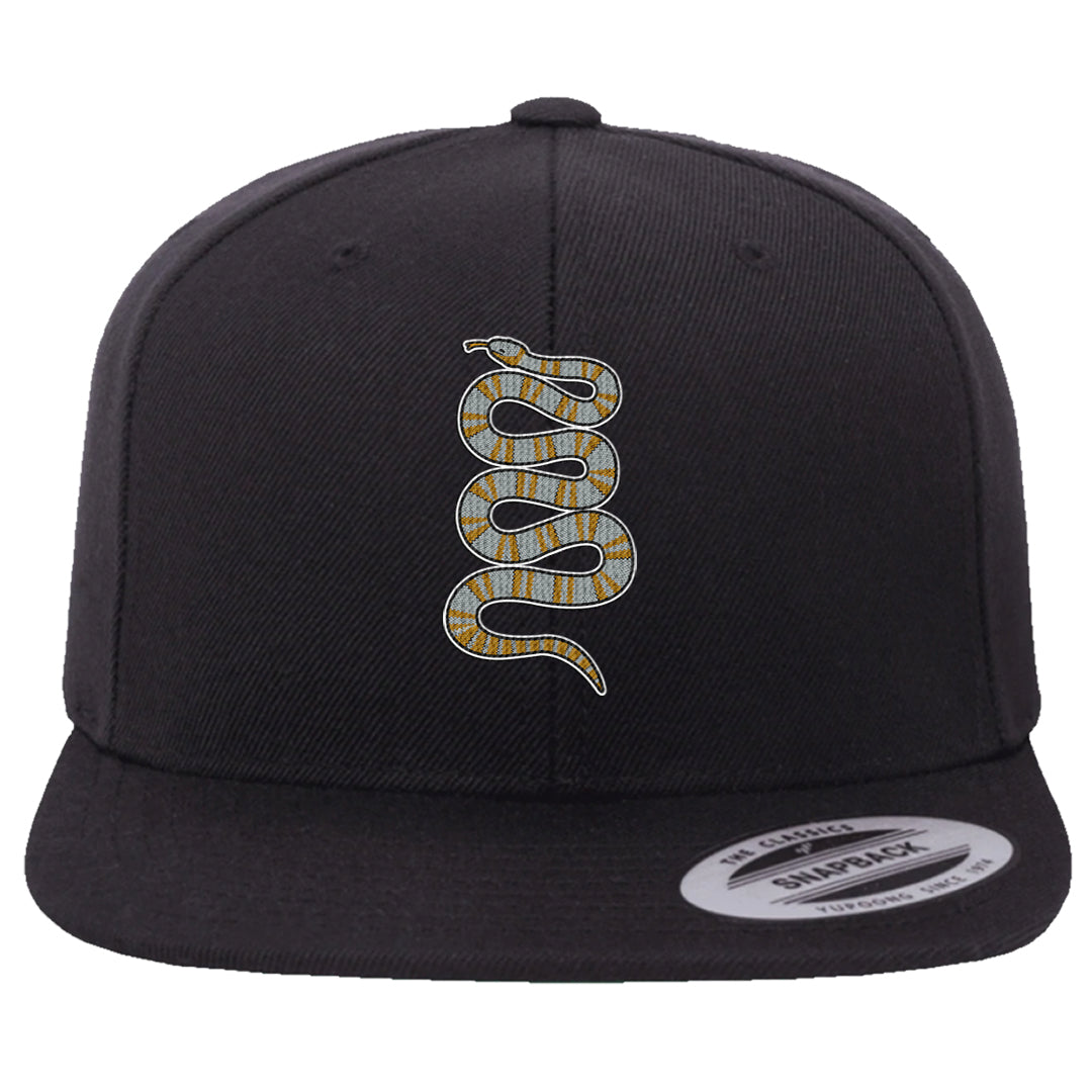 Colorless 38s Snapback Hat | Coiled Snake, Black