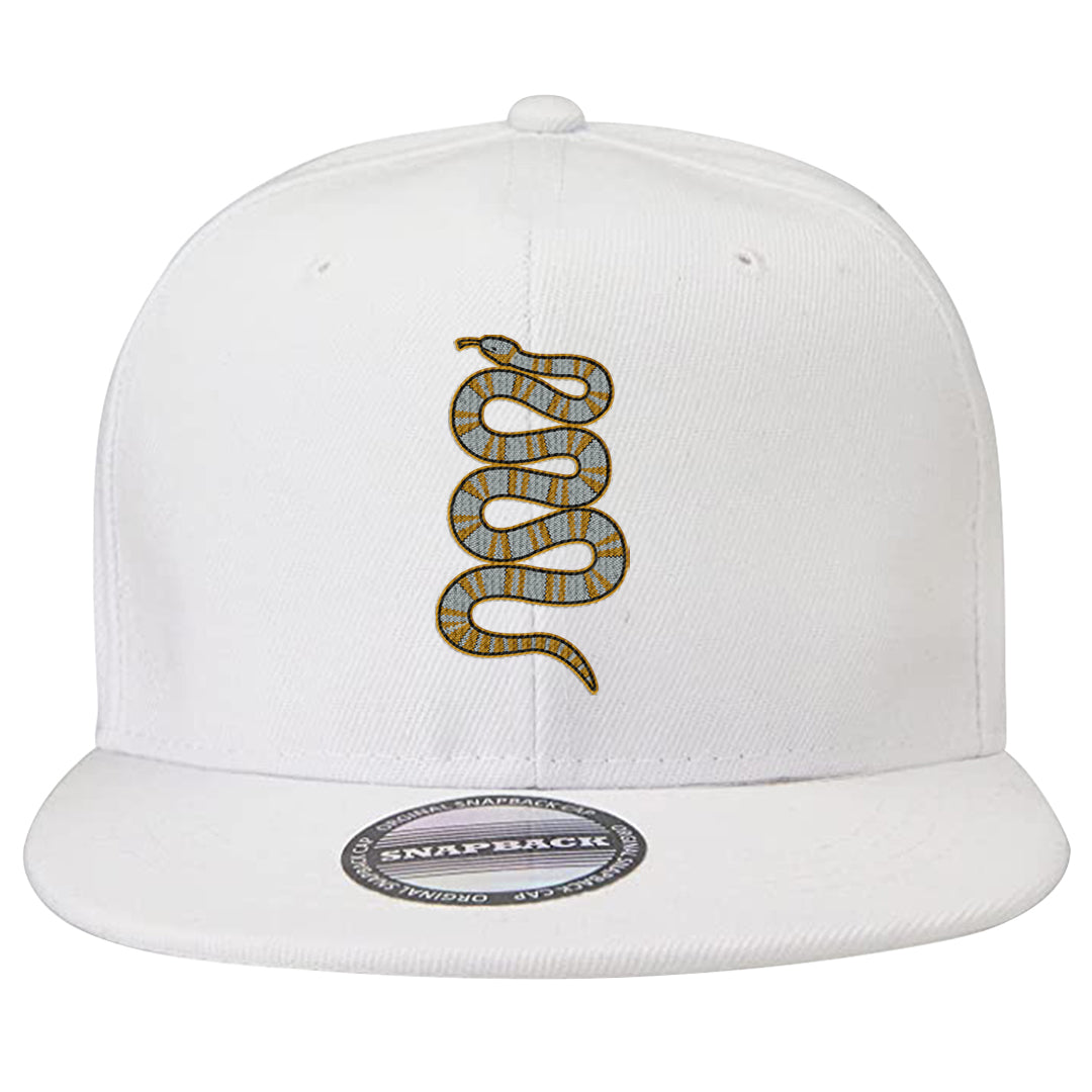 Colorless 38s Snapback Hat | Coiled Snake, White