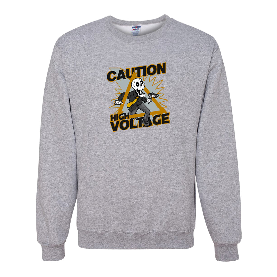 Colorless 38s Crewneck Sweatshirt | Caution High Voltage, Ash