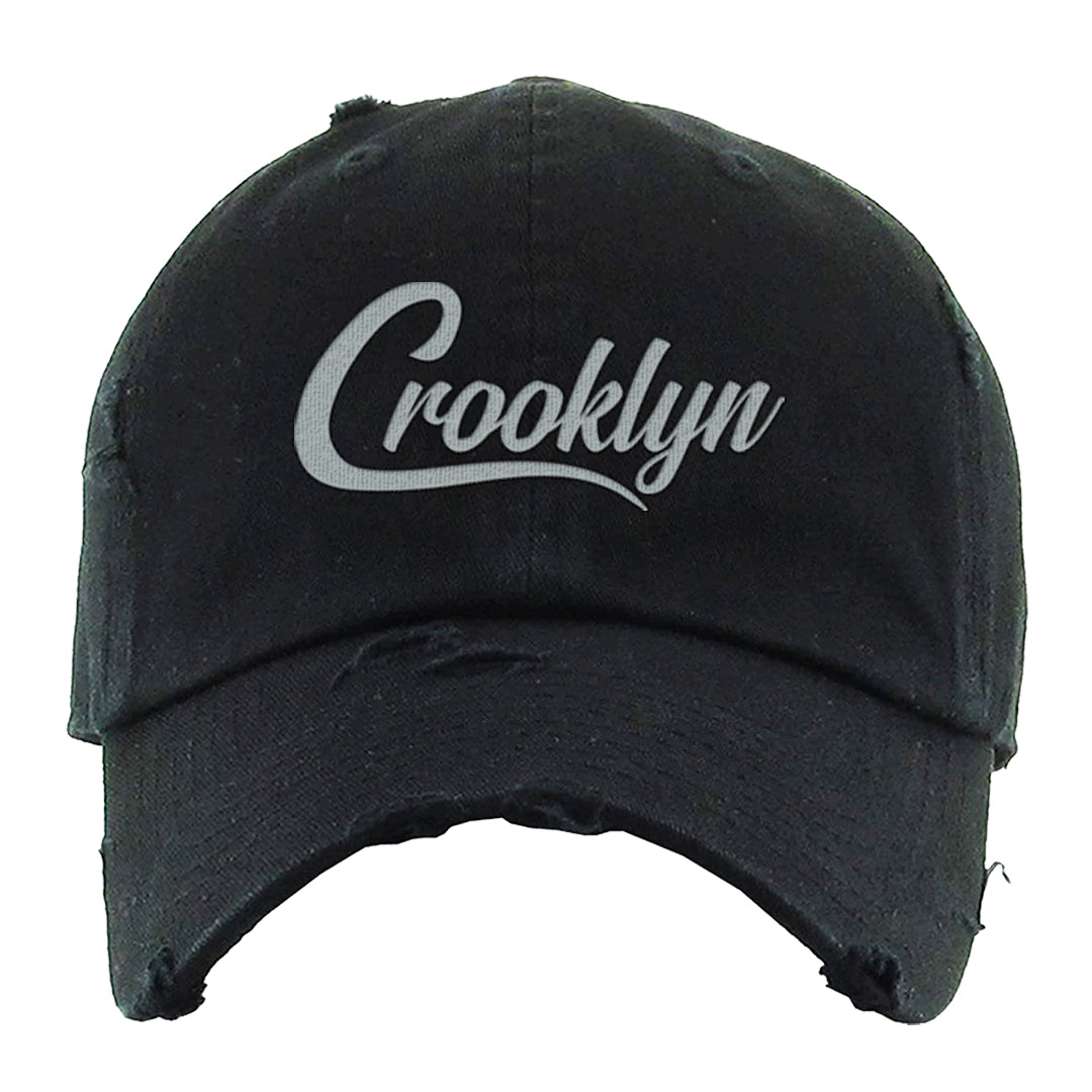 Colorless 38s Distressed Dad Hat | Crooklyn, Black
